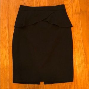 Black peplum top pencil skirt